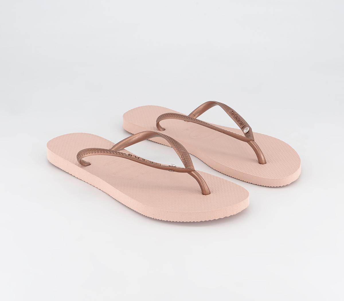 Havaianas Slim Crystal Sw II Flip Flops Ballet Rose - Women’s Summer Shoes