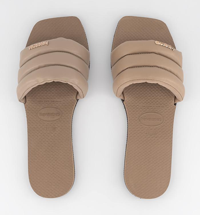 Ladies gold sliders hot sale