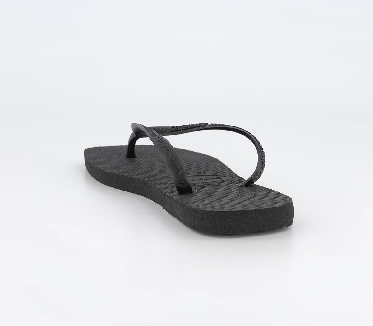 Havaianas Slim Square Flip Flops Havaianas Slim Square Flip Flops Black