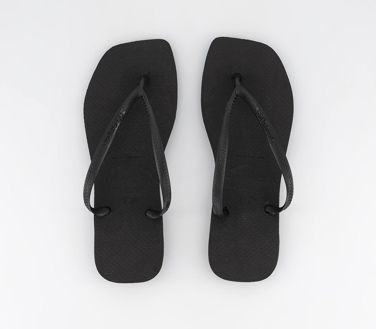 Havaianas Slim Square Flip Flops Havaianas Slim Square Flip Flops Black