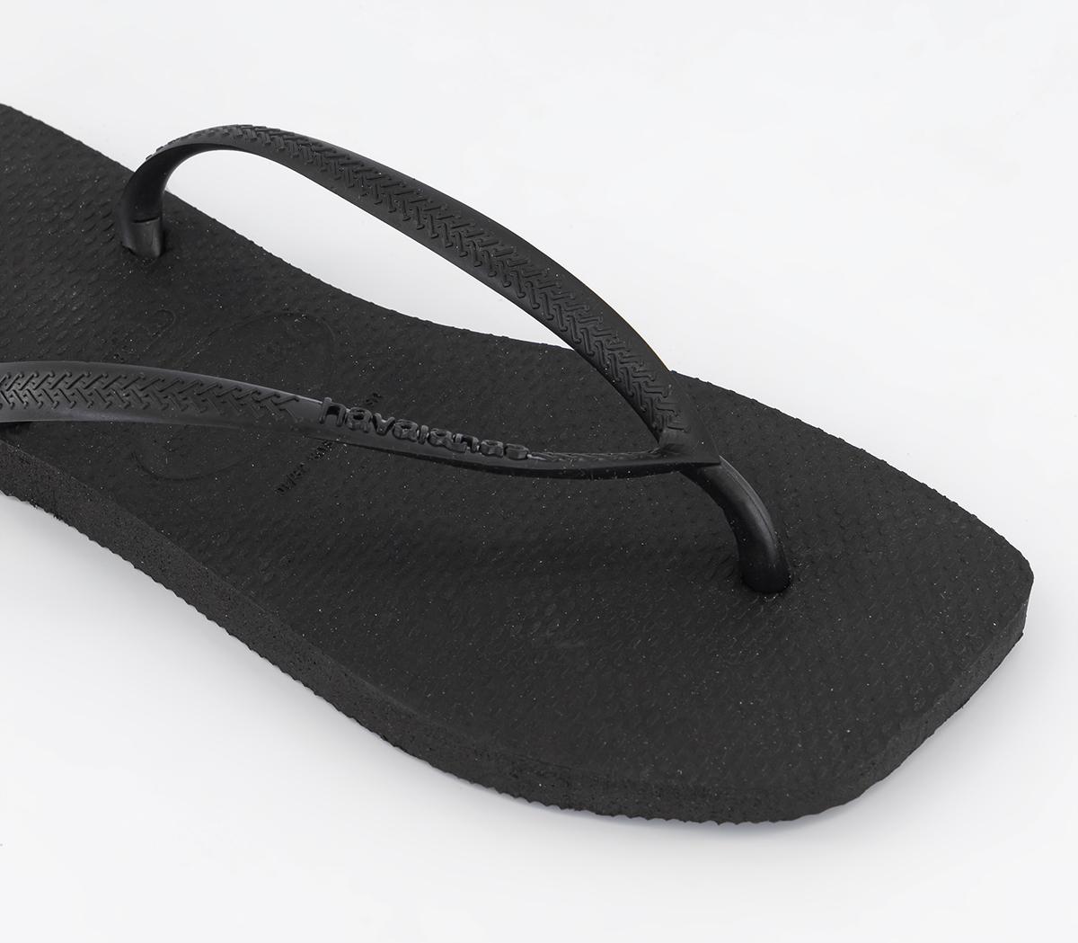 Havaianas Slim Square Flip Flops Havaianas Slim Square Flip Flops Black