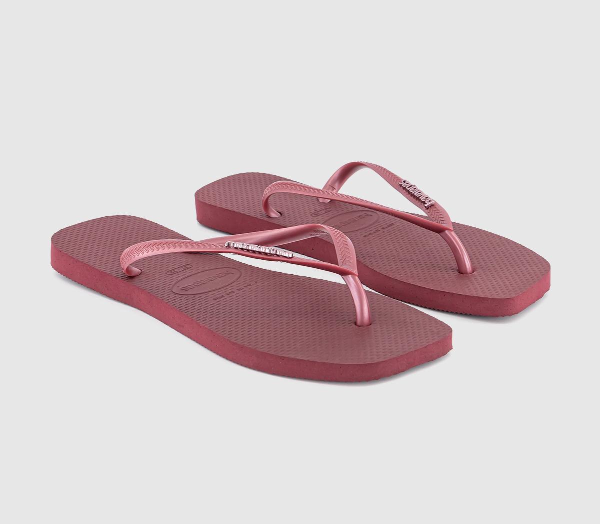 Havaianas Slim Square Flip Flops Havaianas Slim Square Flip Flops Burgundy