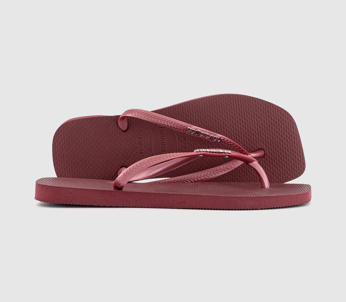 HavaianasSlim Square Flip Flops HavaianasSlim Square Flip FlopsBurgundy