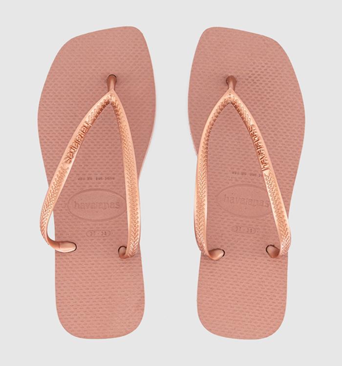 Havaianas Slim Square Flip Flops Crocus Rose