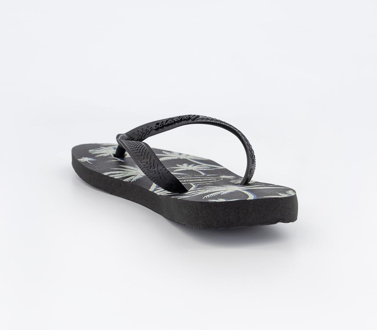 HavaianasAloha Flip FlopsBlack Black White