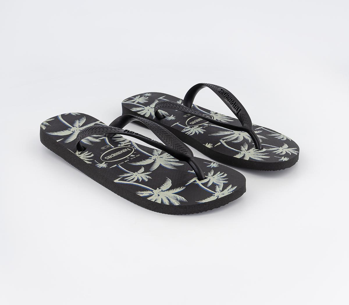 HavaianasAloha Flip FlopsBlack Black White