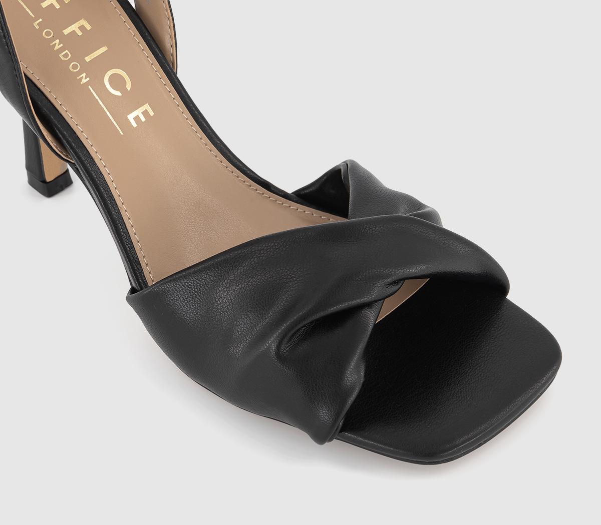 OFFICEHarlow Twist Vamp Heeled Sandals OFFICEHarlow Twist Vamp Heeled SandalsBlack