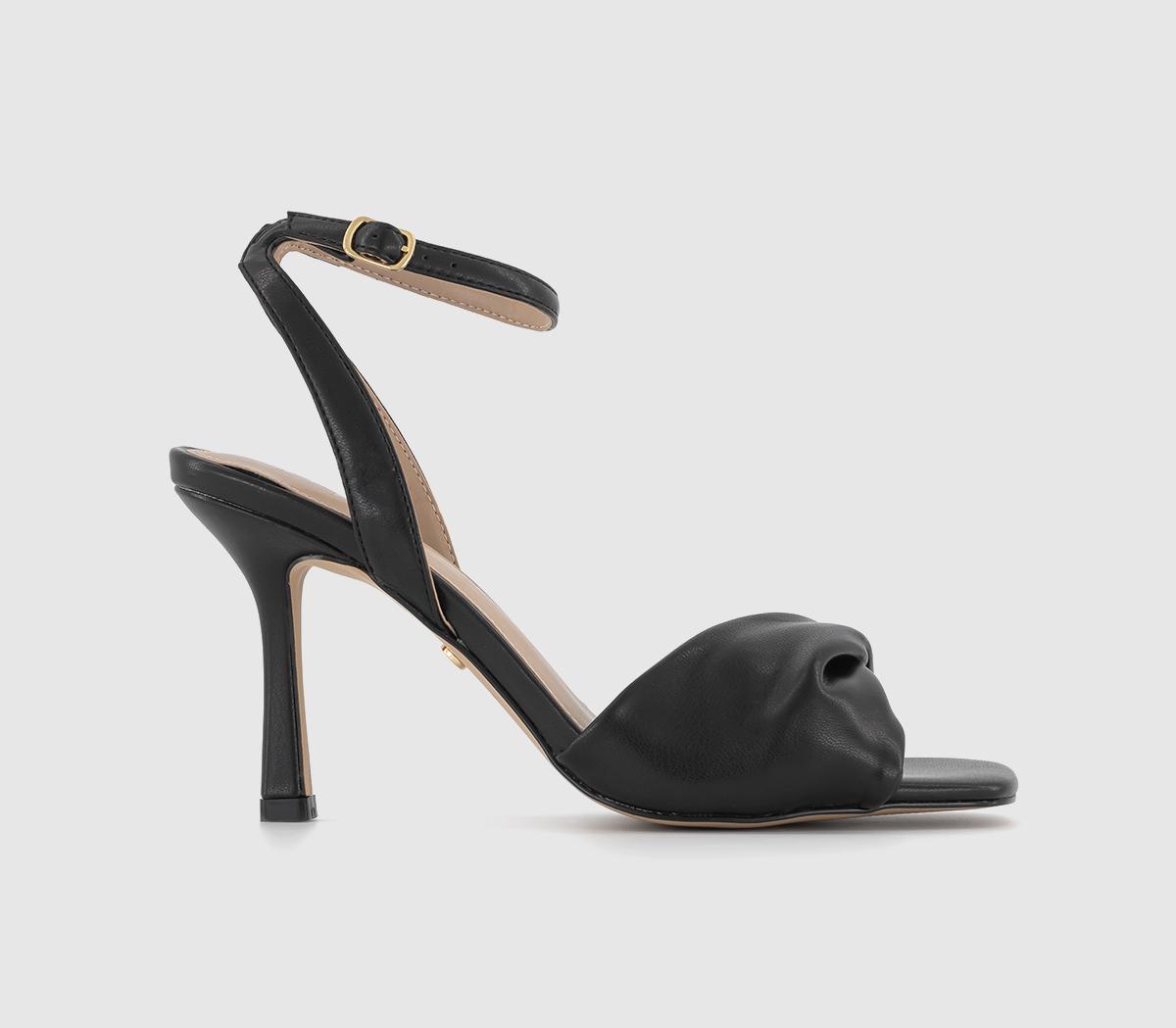 Office black 2025 strappy sandals