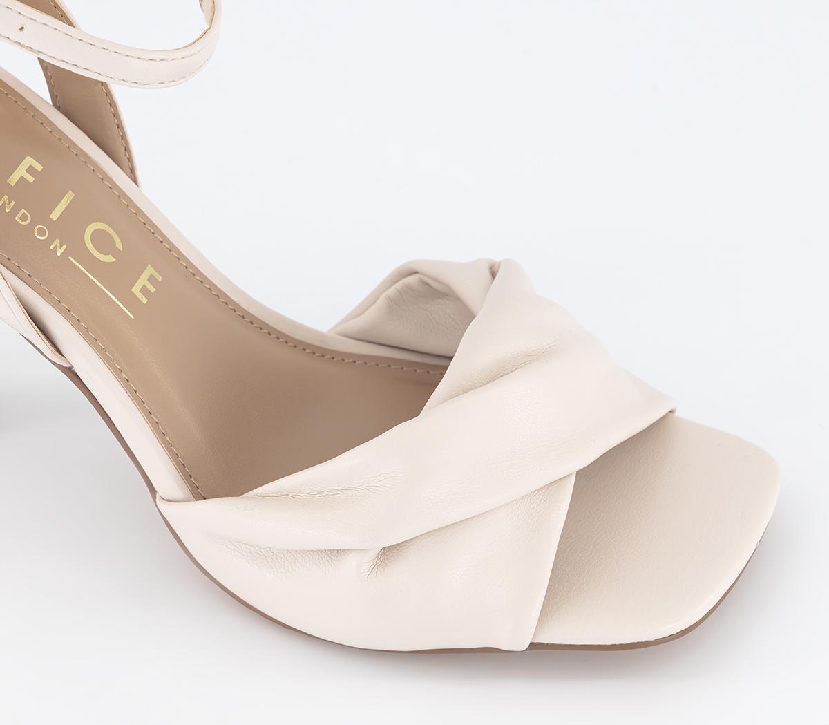OFFICE Harlow Twist Vamp Heeled Sandals OFFICE Harlow Twist Vamp Heeled Sandals Off White