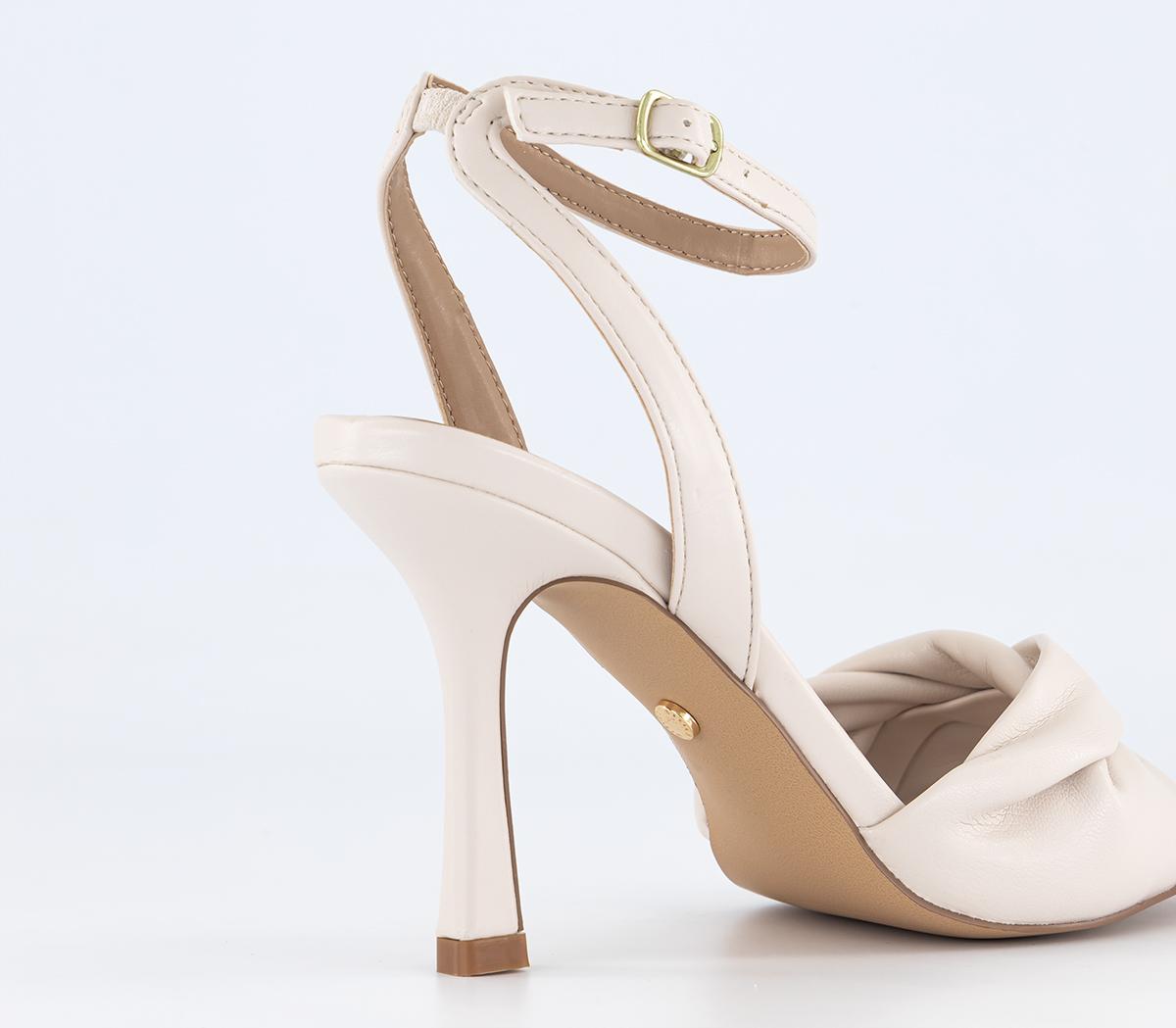 OFFICE Harlow Twist Vamp Heeled Sandals OFFICE Harlow Twist Vamp Heeled Sandals Off White