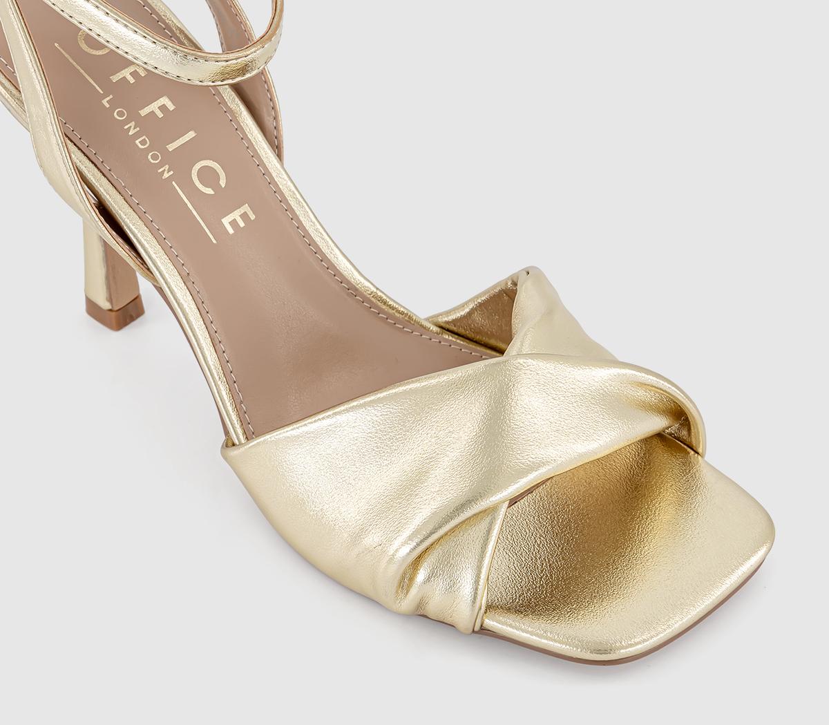 OFFICEHarlow Twist Vamp Heeled SandalsGold