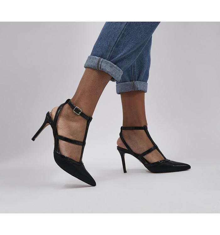 OFFICE Marsha Multistrap Courts Black Mix | Womens > Mid Heels | Offer Price £ 35.00 OFFICE Marsha Multistrap Courts Black Mix | Womens > Mid Heels | Offer Price £ 35.00
