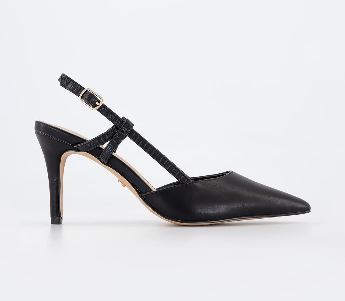 OFFICEMelody Material Mix Sling Back CourtsBlack