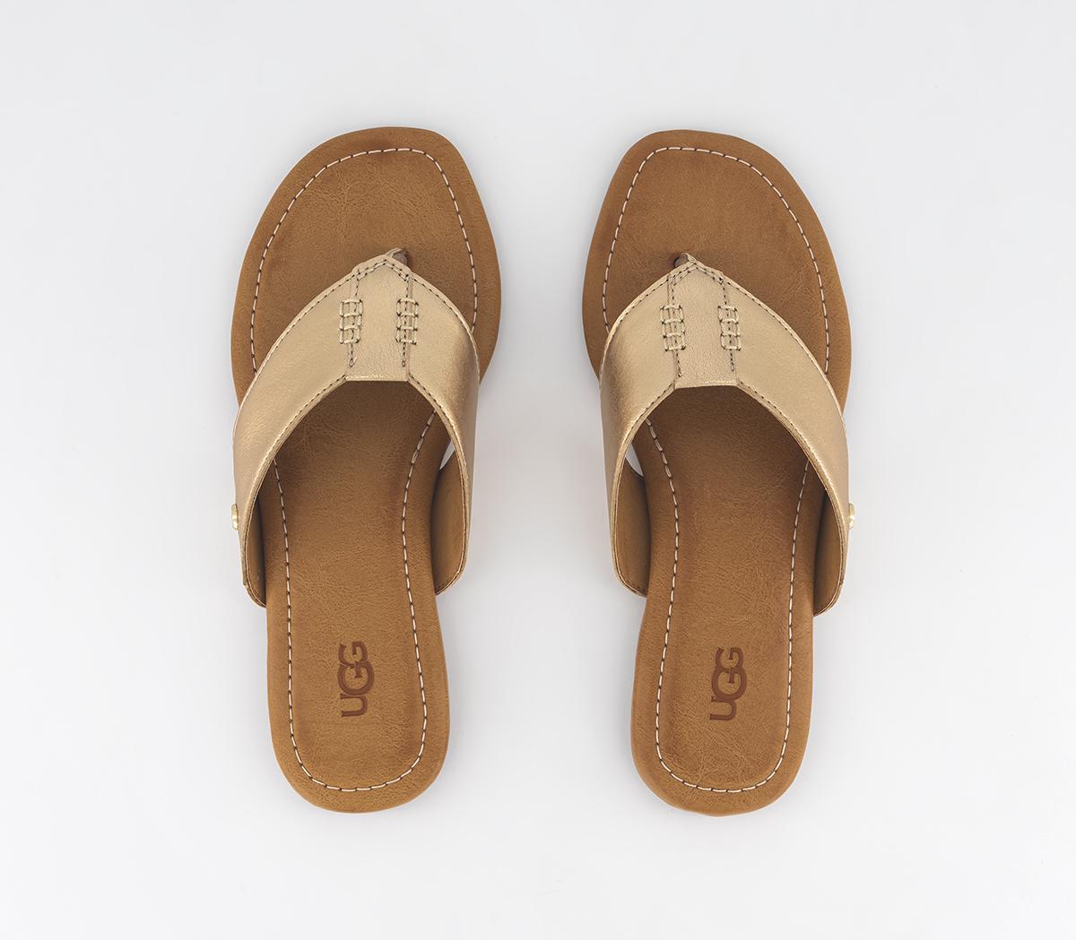 UGGCarey Flip Flops UGGCarey Flip FlopsGold Metallic
