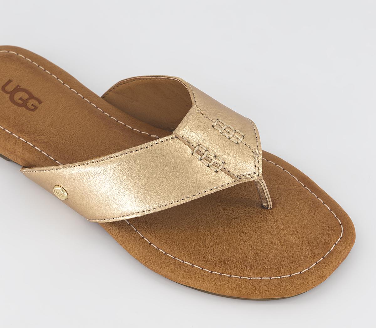 UGGCarey Flip FlopsGold Metallic