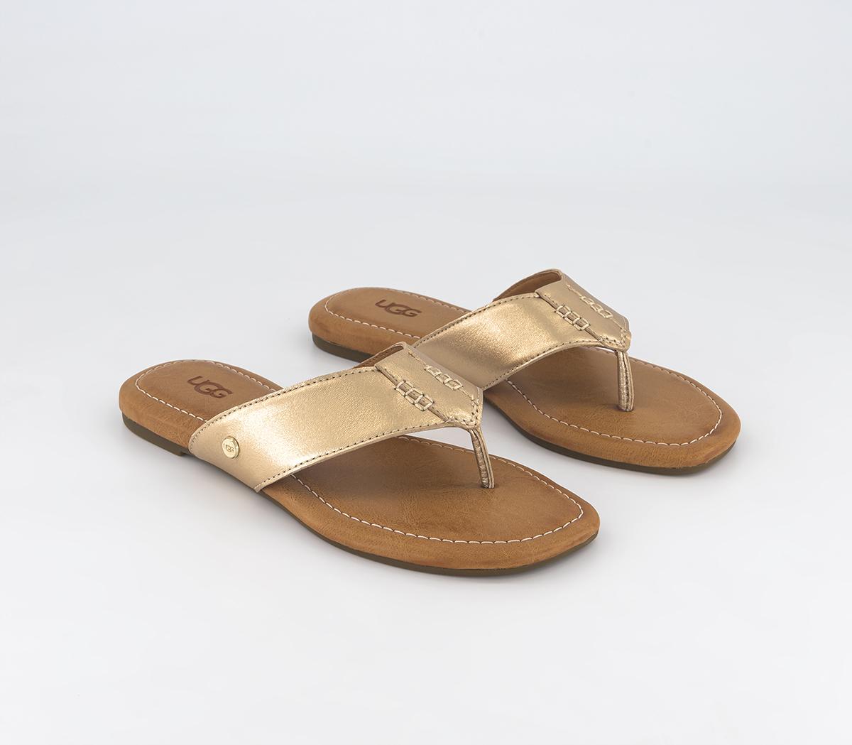 UGGCarey Flip FlopsGold Metallic