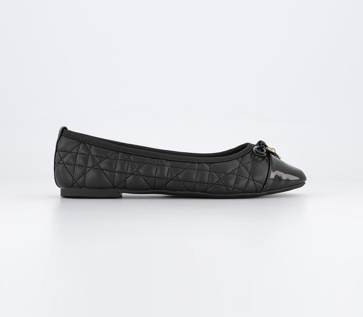 OFFICEWide Fit Forevermore Quilted Ballet PumpsBlack