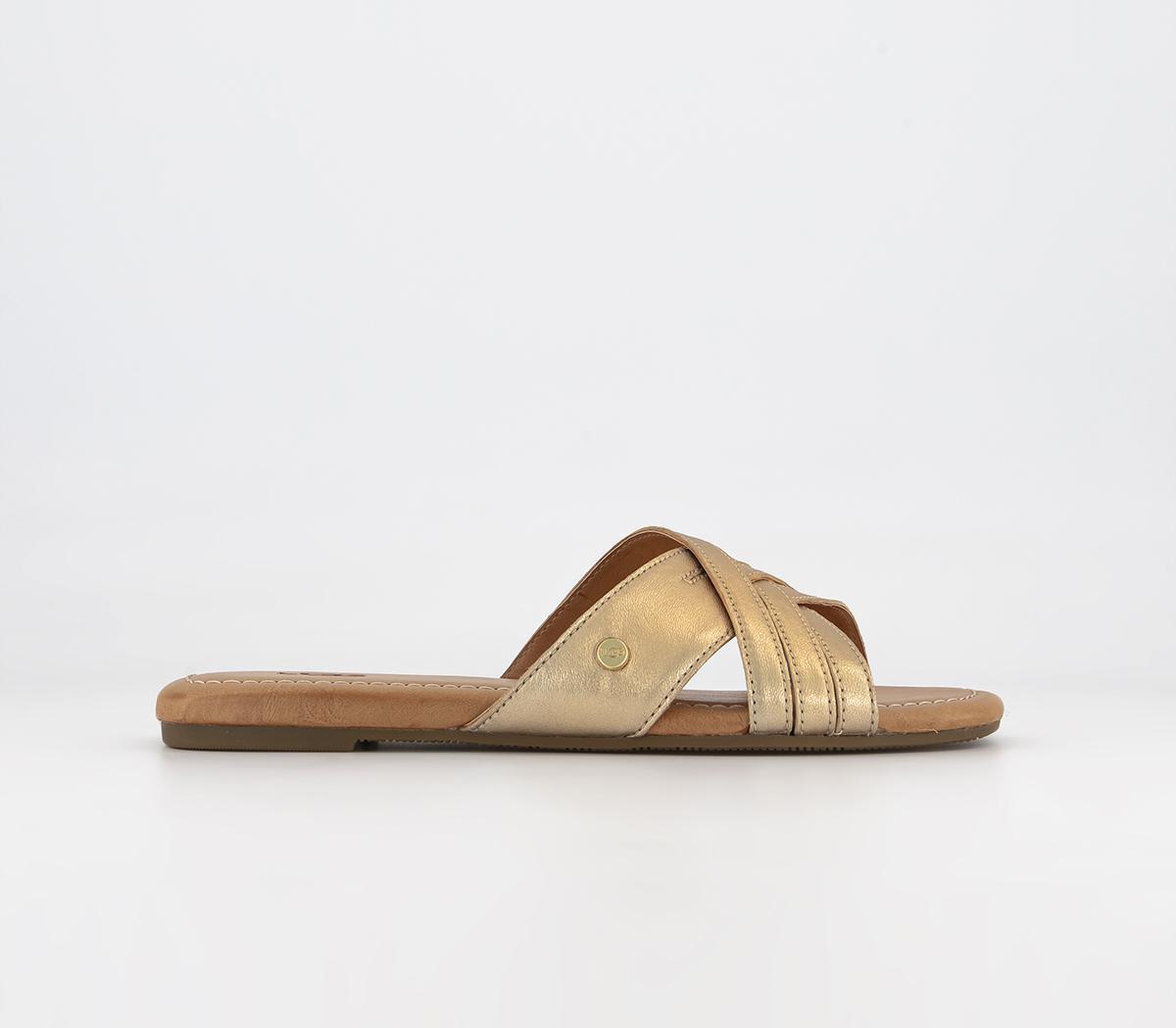 Ugg slides shop gold