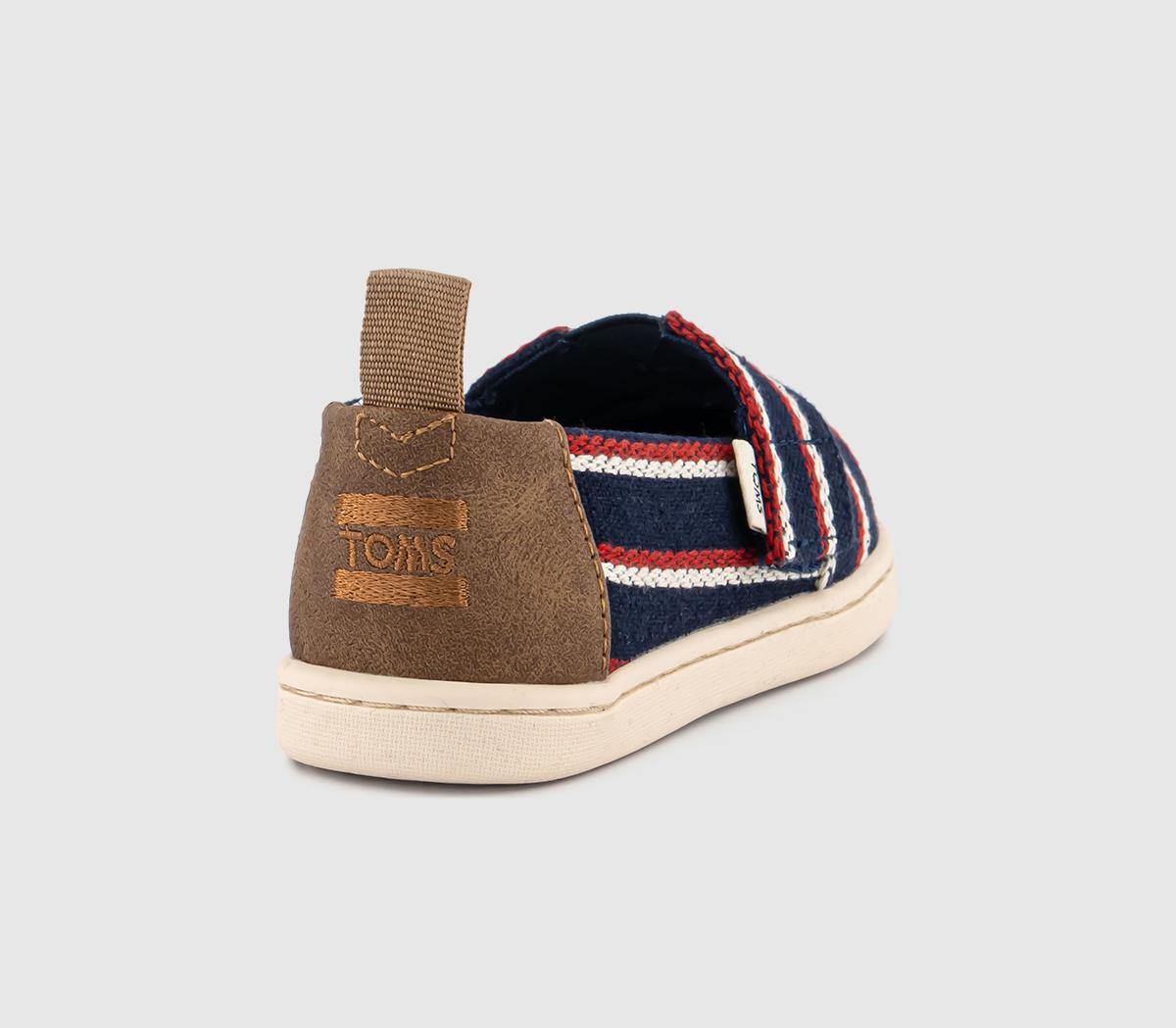 TOMSToms Alpargata Tiny Shoes TOMSToms Alpargata Tiny ShoesNavy Woven Stripes