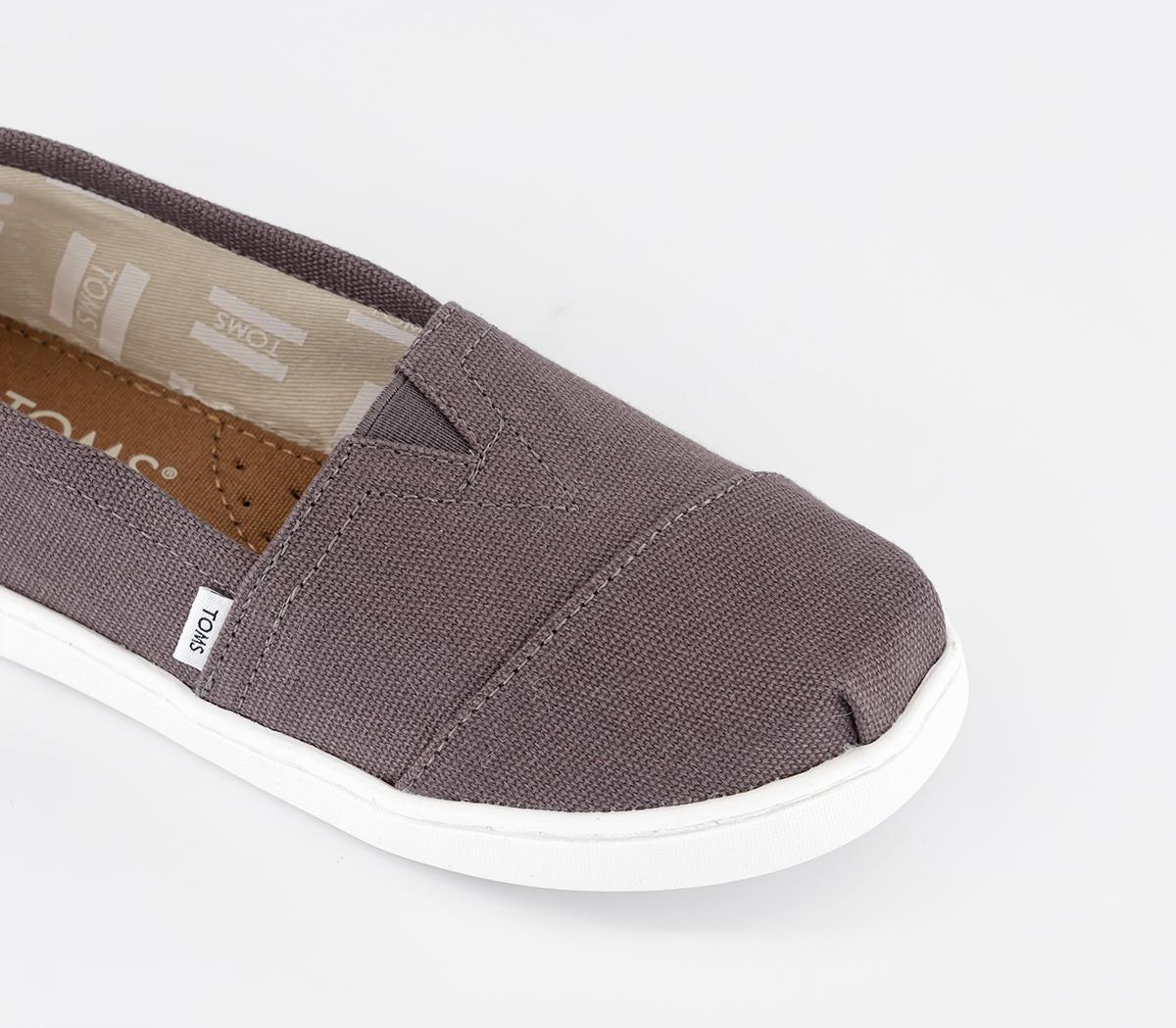 TOMS Toms Alpargata Youth Slip Ons Grey - Unisex