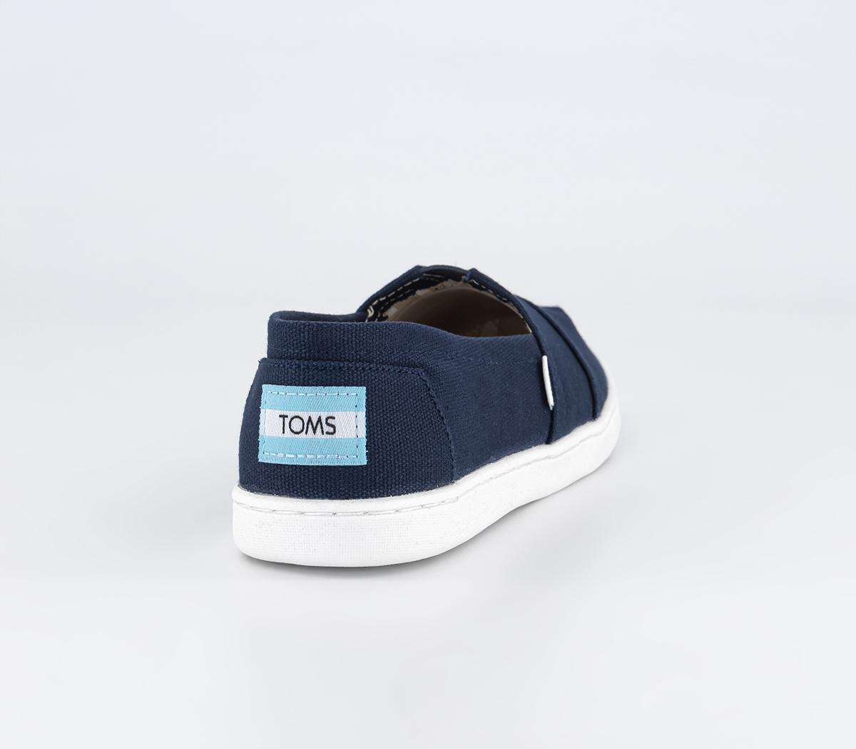 TOMS Toms Alpargata Youth Slip Ons TOMS Toms Alpargata Youth Slip Ons Navy
