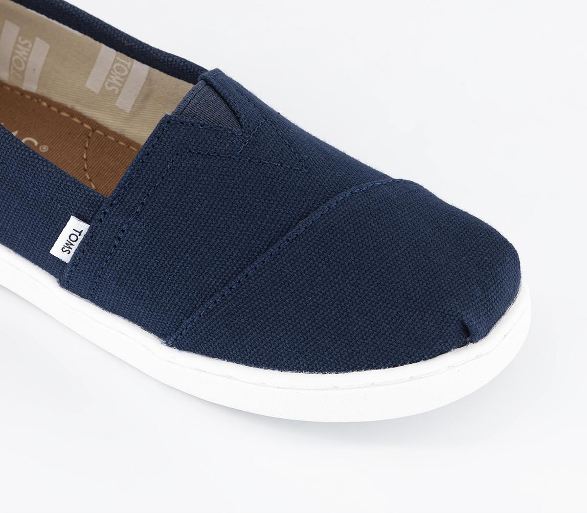 TOMS Toms Alpargata Youth Slip Ons TOMS Toms Alpargata Youth Slip Ons Navy