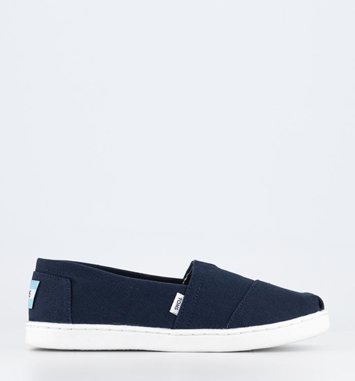 Navy blue cheap toms mens