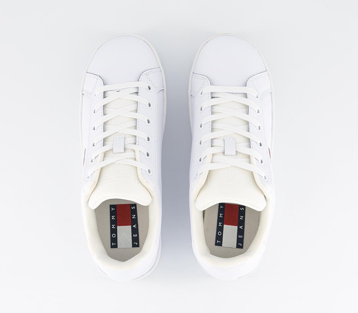 Tommy HilfigerTommy Jeans Flatform Ess Trainers White