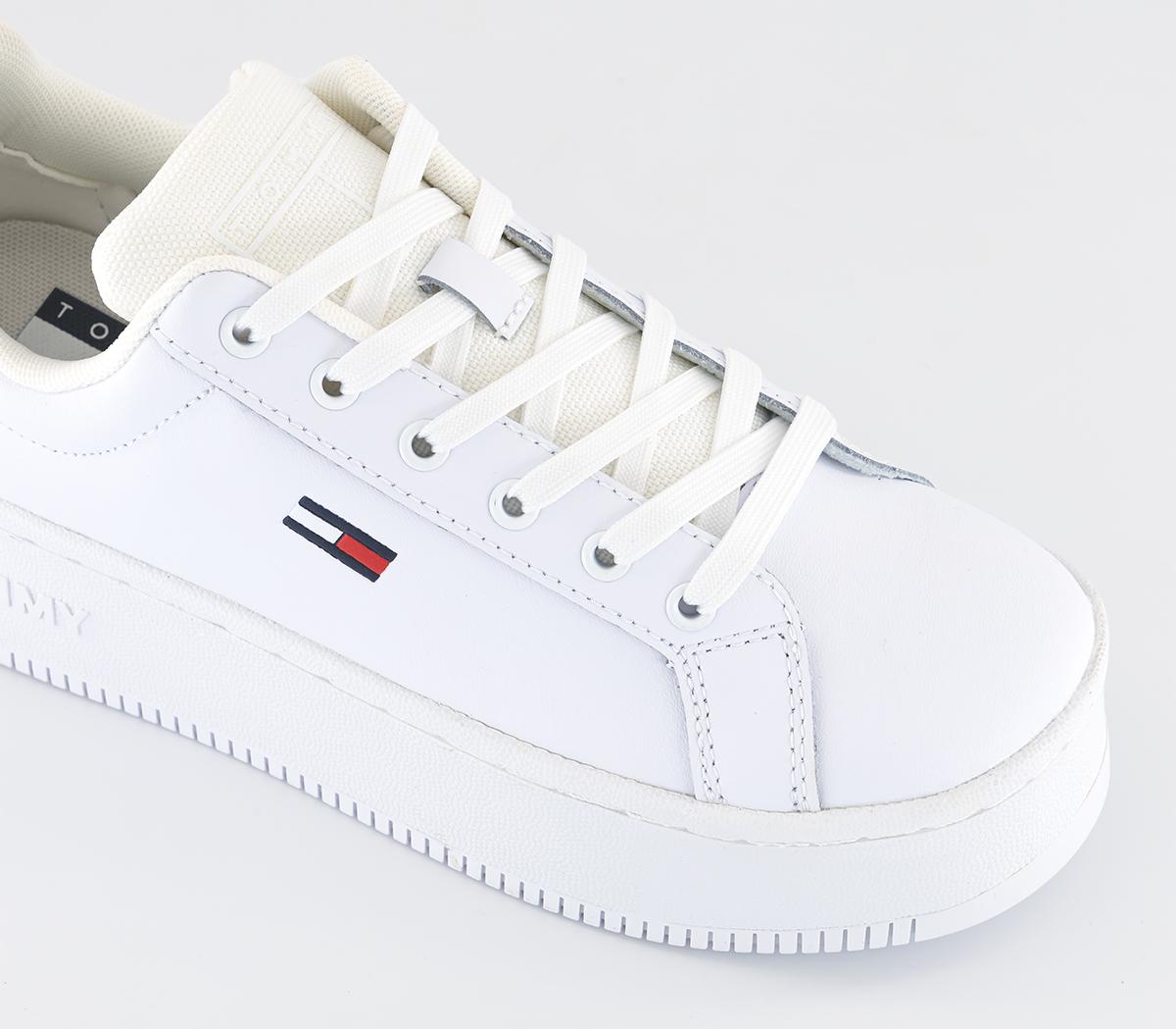 Tommy HilfigerTommy Jeans Flatform Ess Trainers White