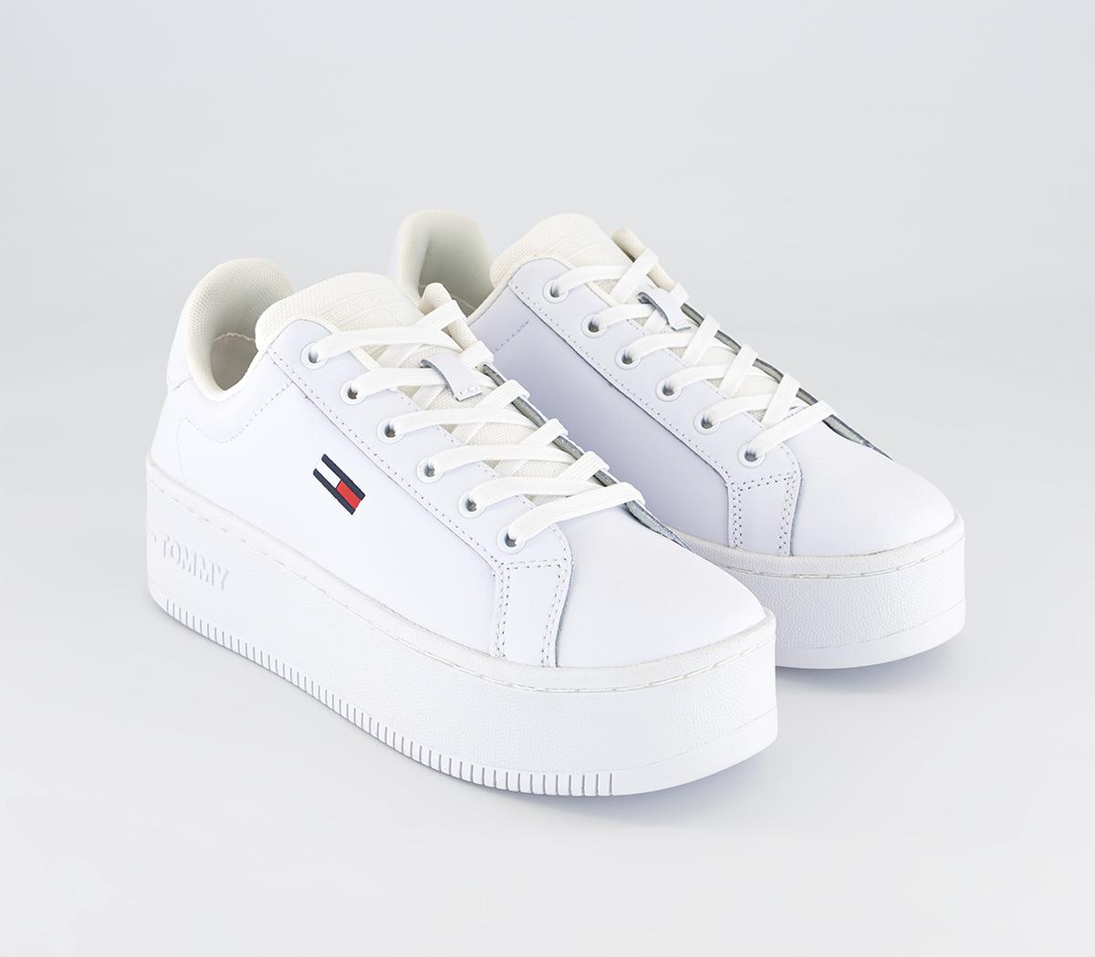 Tommy Hilfiger Tommy Jeans Flatform Ess Trainers White - Women's Trainers