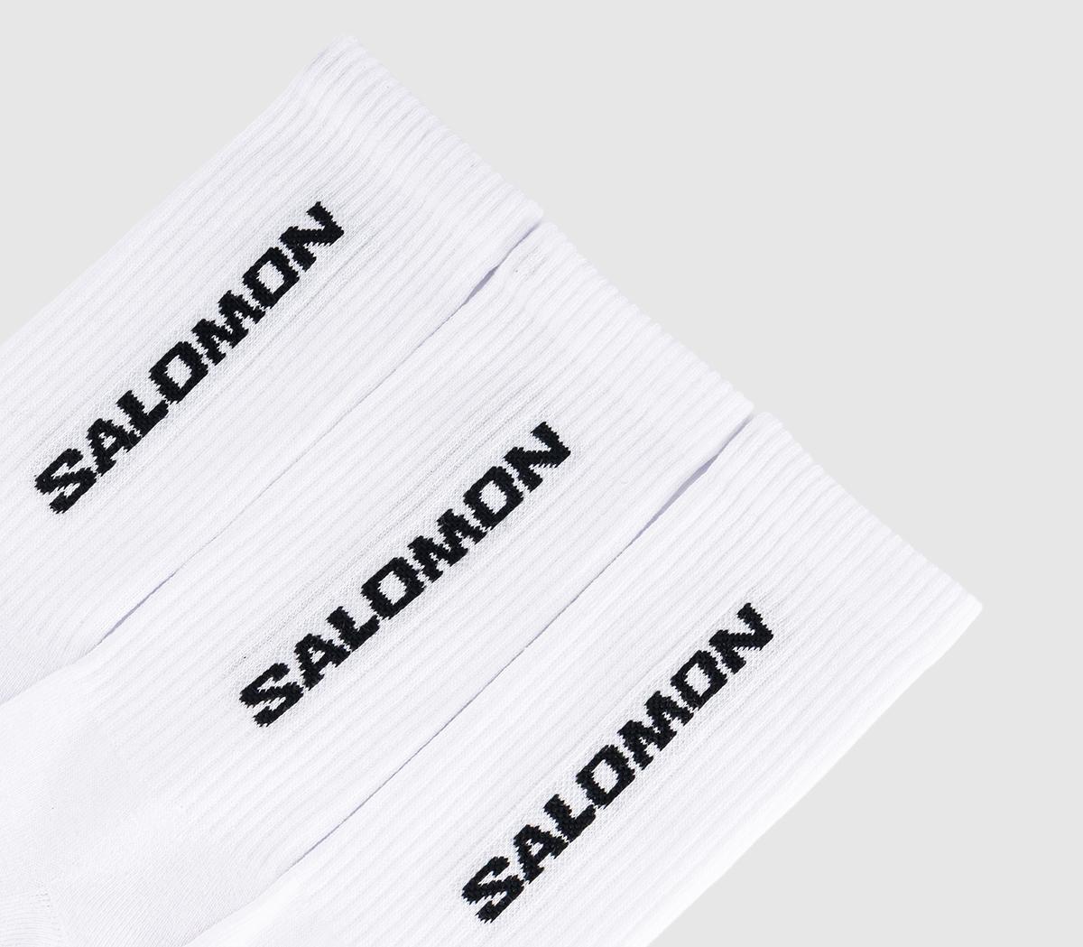 SalomonEveryday Crew 3 Pack SocksWhite White White