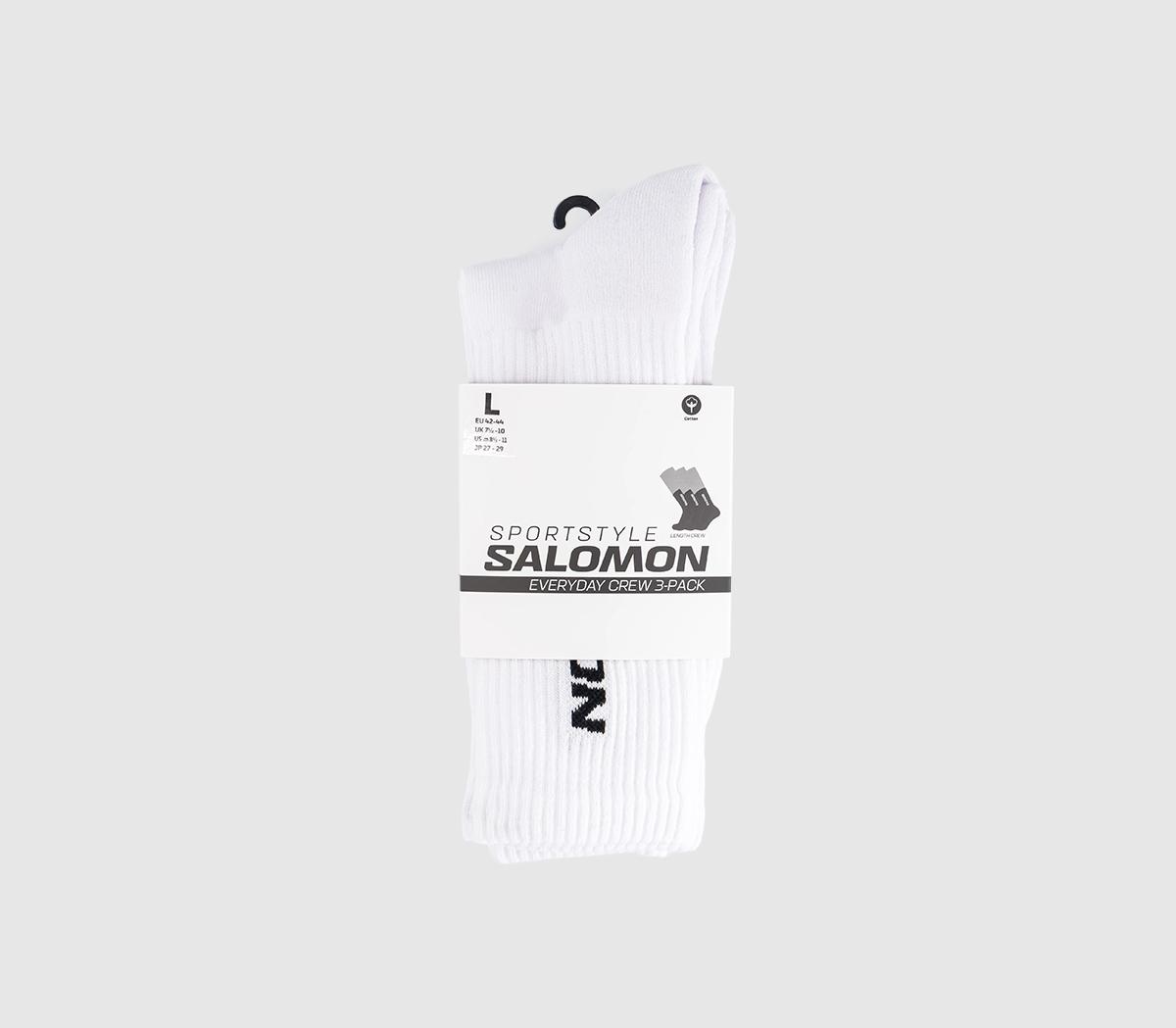 SalomonEveryday Crew 3 Pack SocksWhite White White