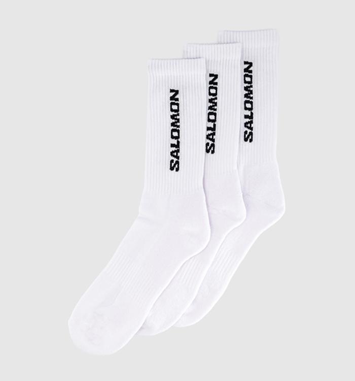 Salomon Everyday Crew 3 Pack Socks White White White