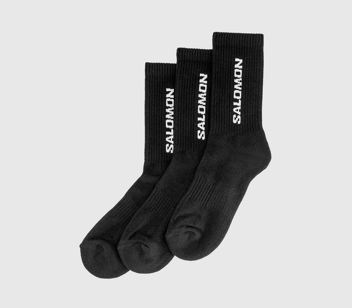 SalomonEveryday Crew 3 Pack SocksBlack Black Black