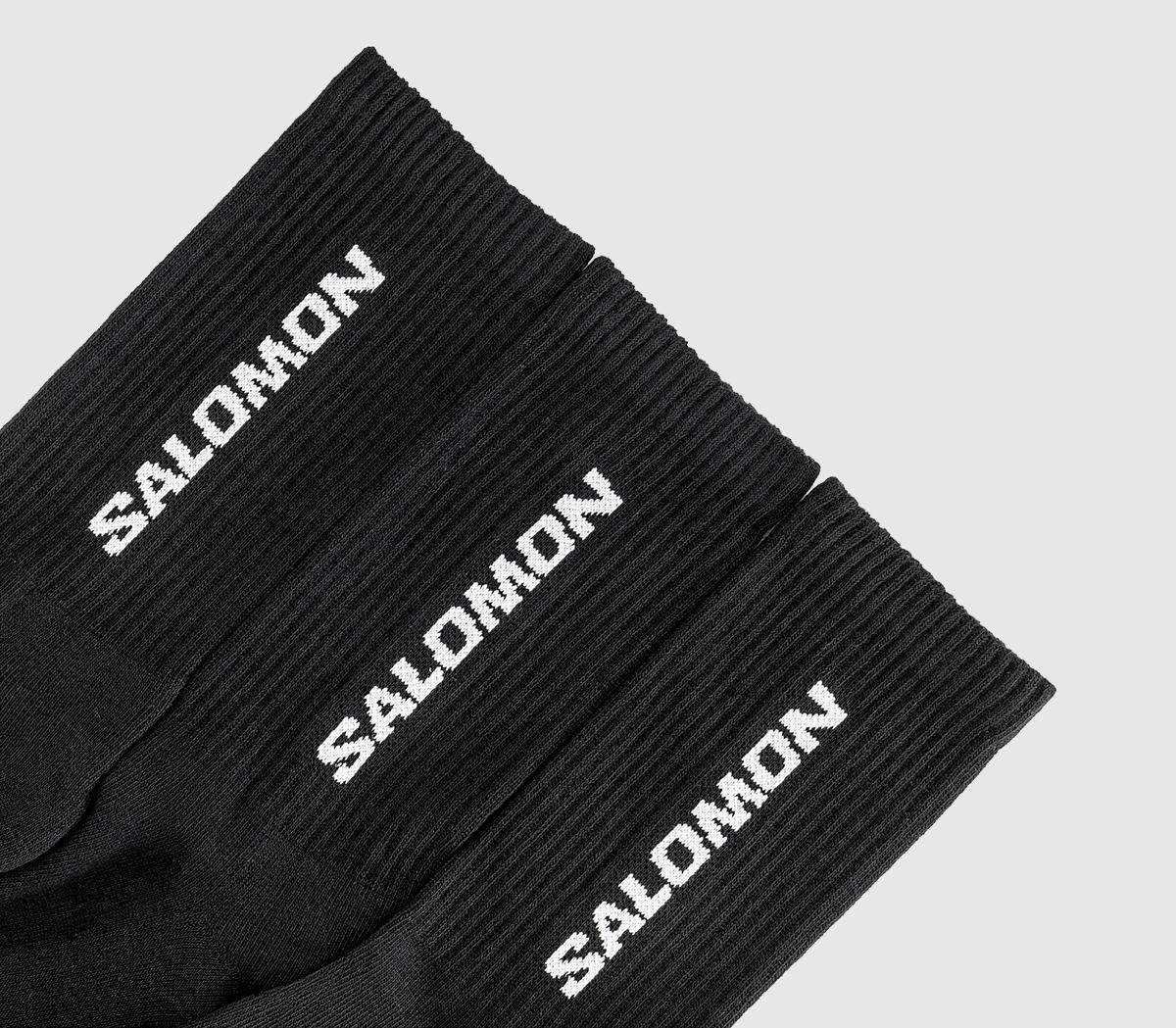 SalomonEveryday Crew 3 Pack SocksBlack Black Black