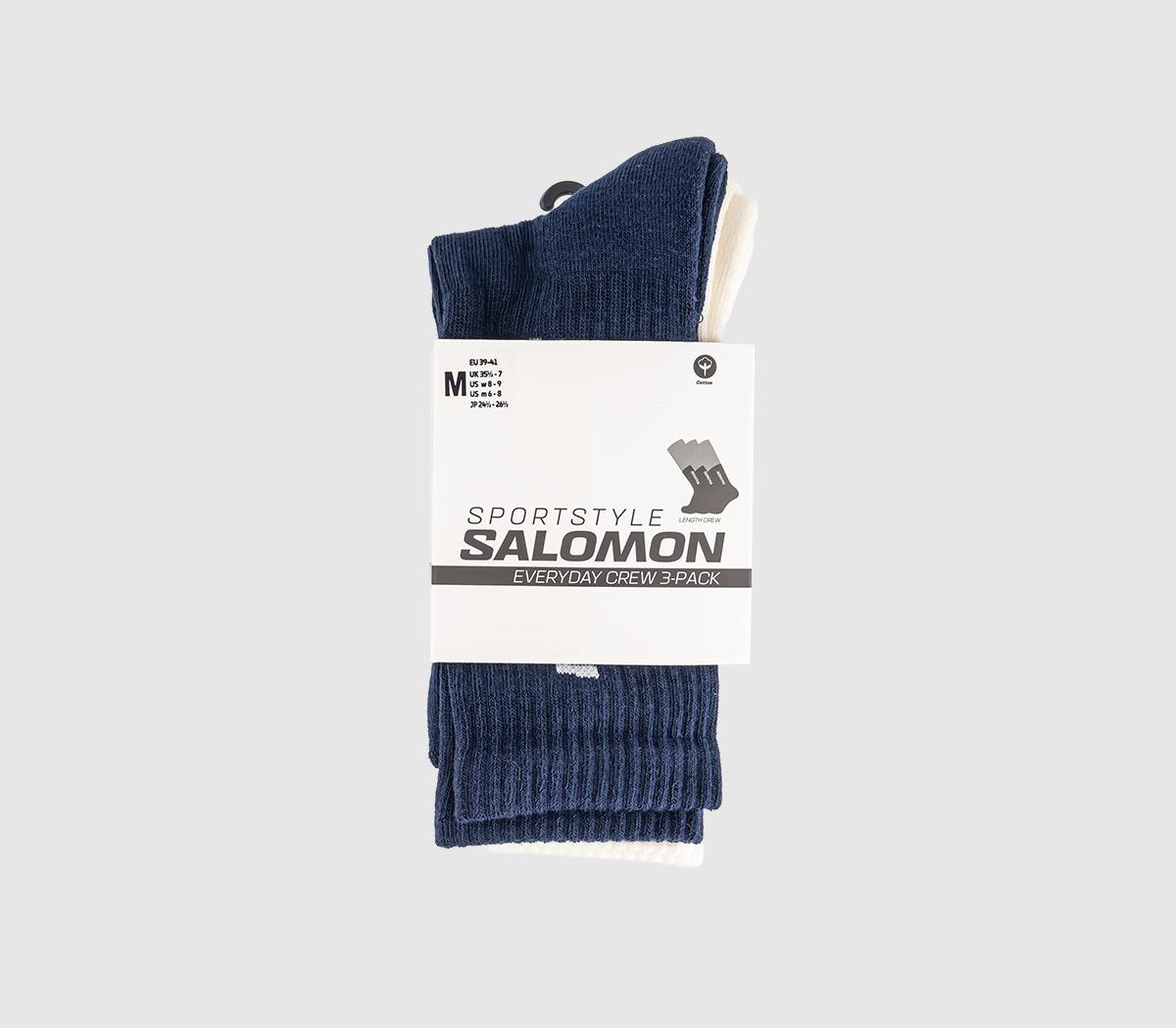 SalomonEveryday Crew 3 Pack SocksSpellbound Vanilla Ice Lunar Rock