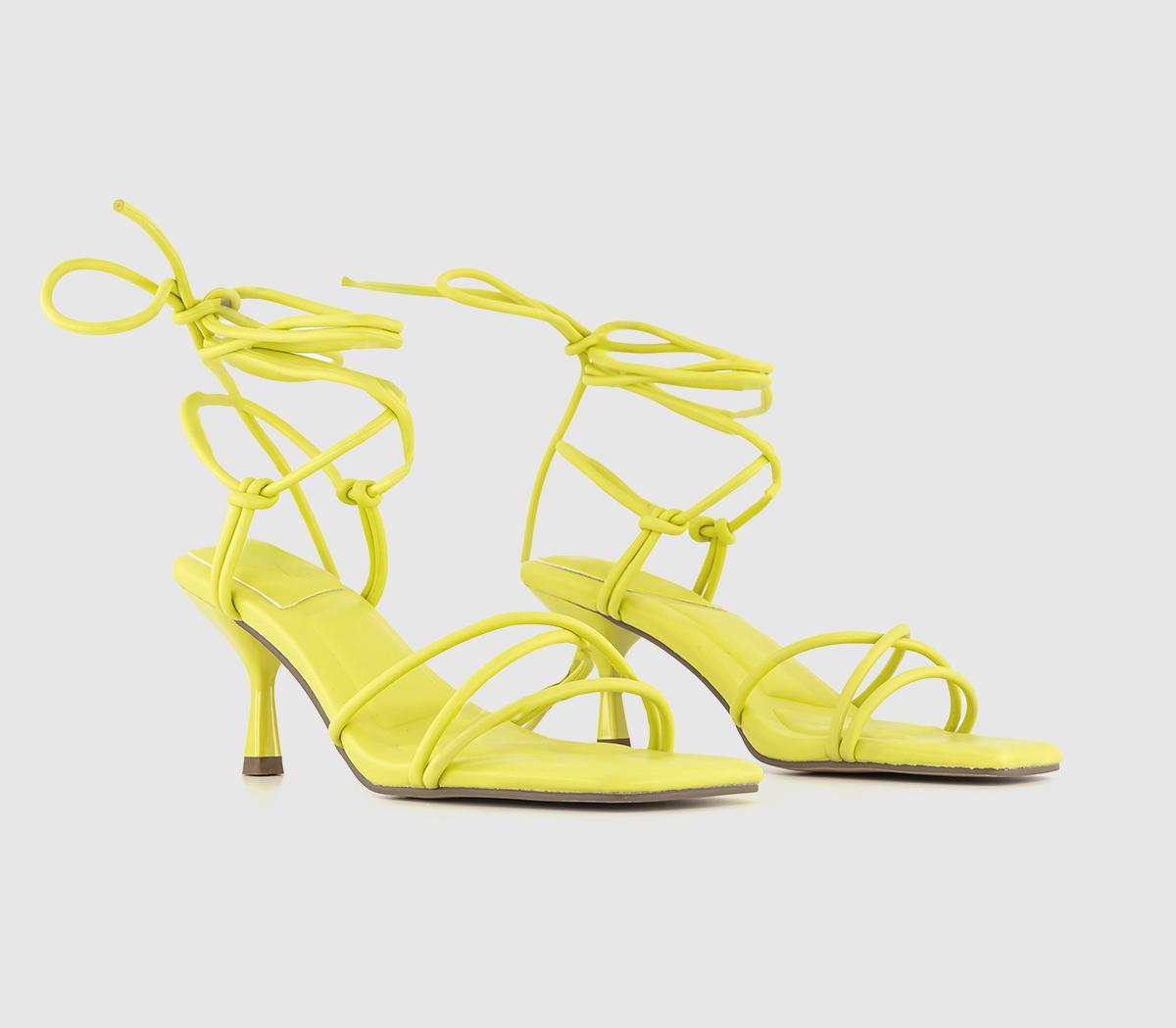 OFFICEMaddox Strappy Knot Kitten Heel SandalsLime