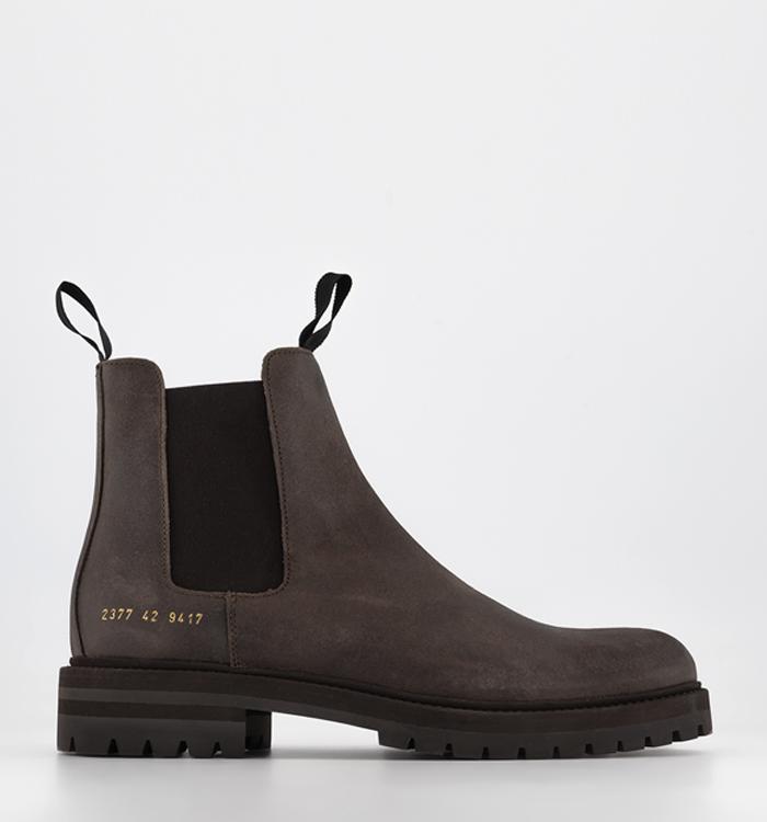 Common projects chelsea boots grey suede sale