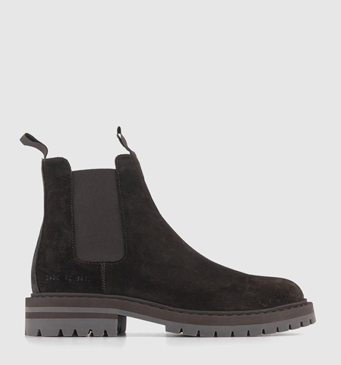 Common Projects Chelsea Boots Dark Brown Suede