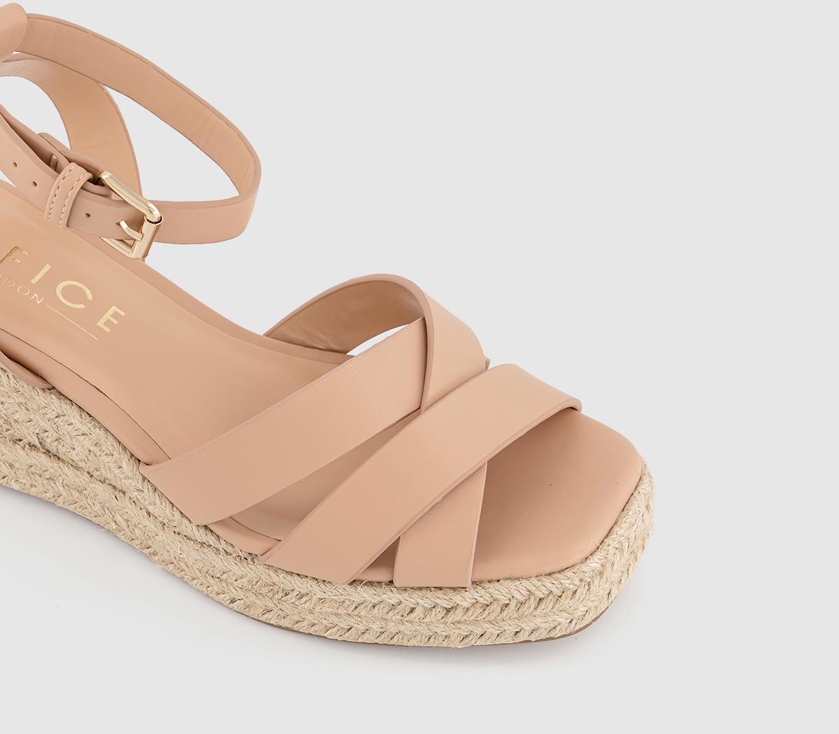 OFFICEMartina Multi Strap Mid Espadrille WedgesBlush