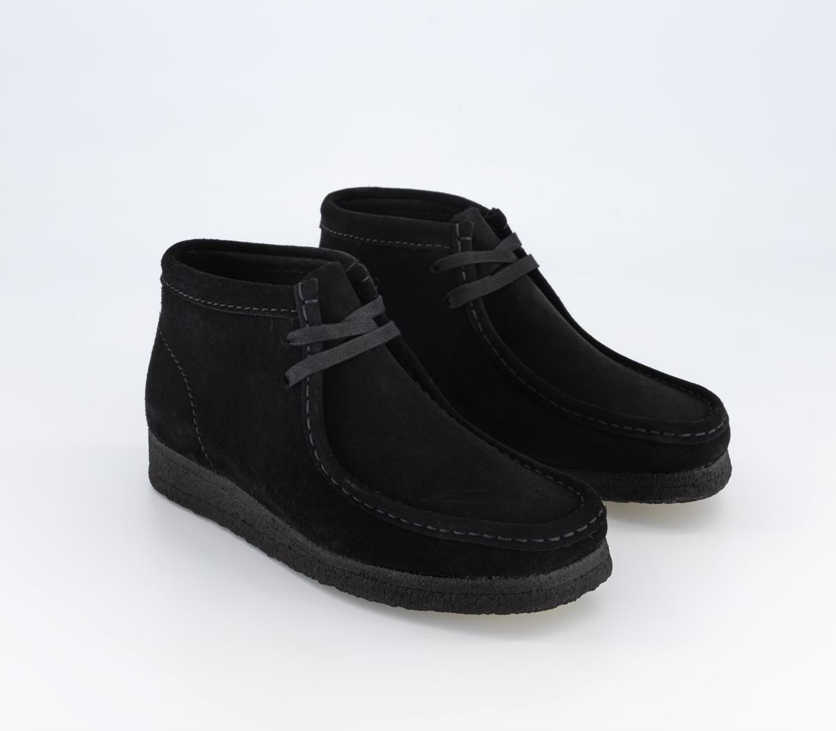 Clarks OriginalsClarks Originals Womens Wallabee BootsBlack Suede