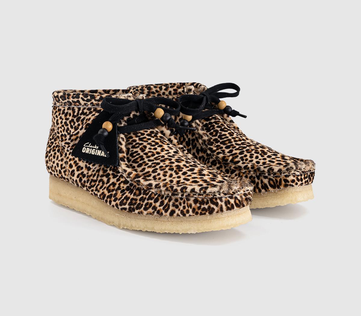 Clarks Originals Clarks Originals Womens Wallabee Boots Leopard