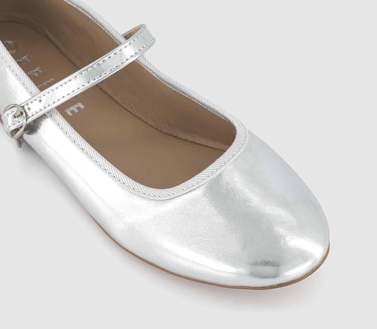 OFFICE Fleur Mary Jane Ballerinas Silver - Flat Shoes for Women