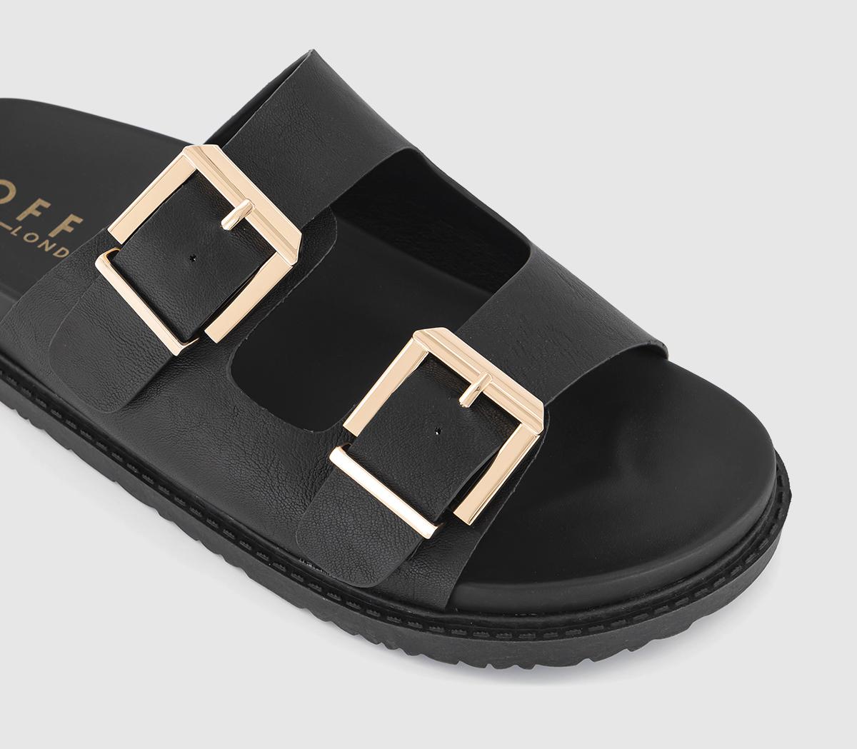 OFFICESunkissed Double Strap Chunky SlidersBlack