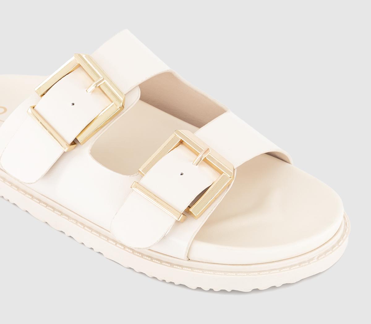 OFFICESunkissed Double Strap Chunky Sliders OFFICESunkissed Double Strap Chunky SlidersOff White