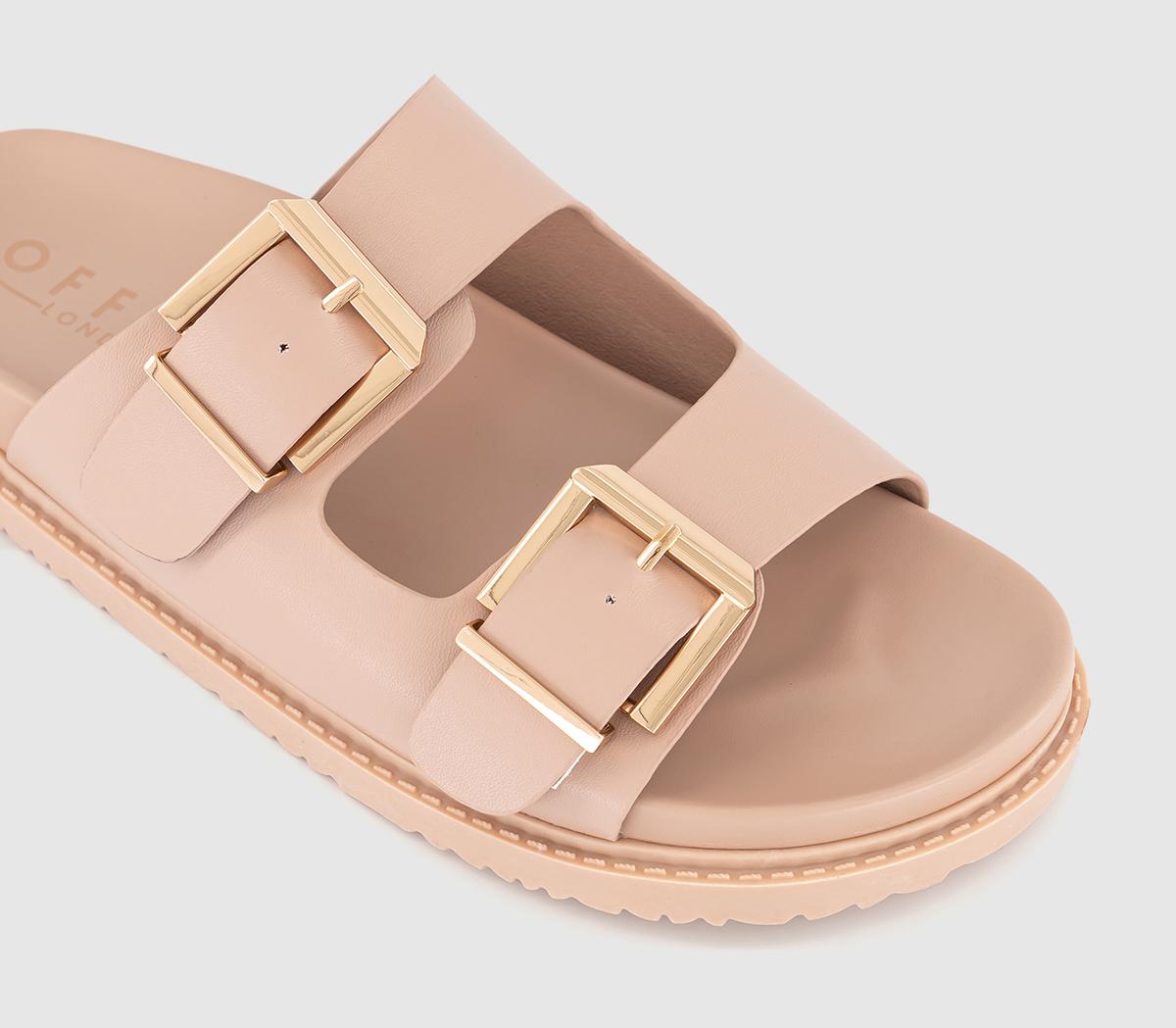 OFFICESunkissed Double Strap Chunky SlidersBeige