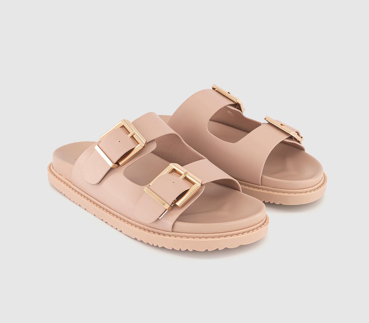 OFFICE Womens Sunkissed Double Strap Chunky Sliders Beige Natural, 8