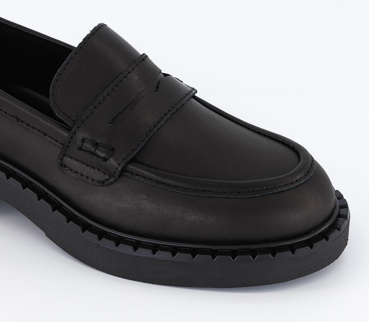 OFFICEWide Fit Favour Chunky LoafersBlack Leather