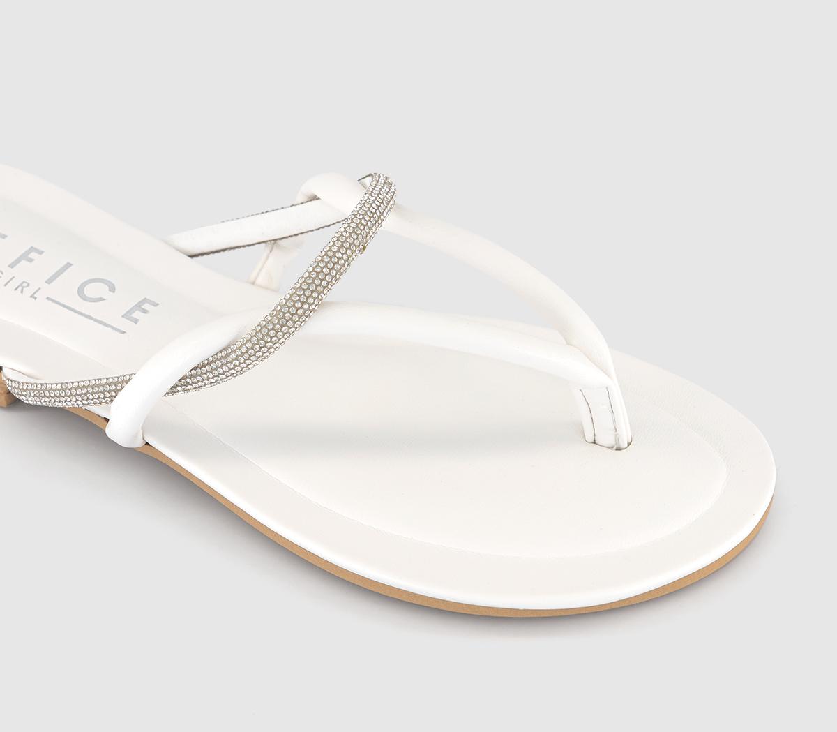 OFFICESo Cute Occasion Toe Thong Sandals OFFICESo Cute Occasion Toe Thong SandalsWhite Leather