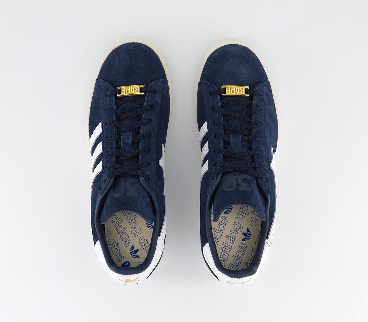 adidasCampus 80s BAPE TrainersCollegiate Navy White Off White